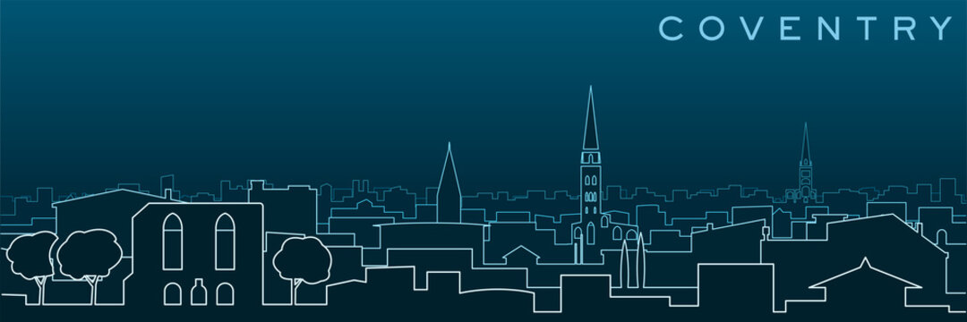 Coventry Multiple Lines Skyline and Landmarks