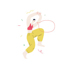 Happiness - happy people jumping in the air cheerfully