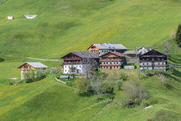 Fototapeta na wymiar Bergbauernhöfe in Osttirol
