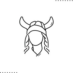 A football fan avatar, soccer spectator vector icon in outline