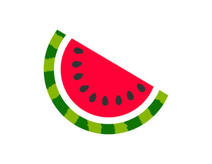 Watermelon fruit slice icon.