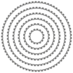 Round Art Deco scallop border frame in a range of sizes.