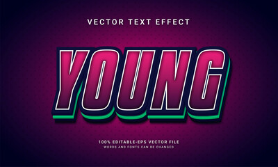 Young editable text effect