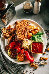 Cooked meat on a plate