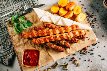 Cooked meat on a plate