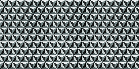 Abstract black geometric texture  pyramid pattern background. Modern vector illustration.