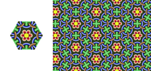 Korean traditional decorative patterns of temples.