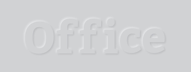 White business banner concept with word office. 