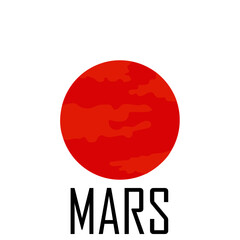 Ilustración de planeta marte en vector plano © Expres