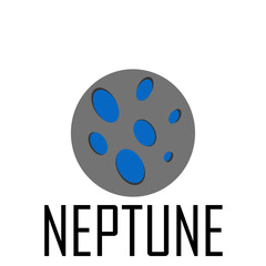 Ilustración de planeta Neptuno en vector plano © Expres