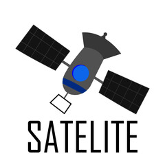 Ilustración de satélite en vector plano