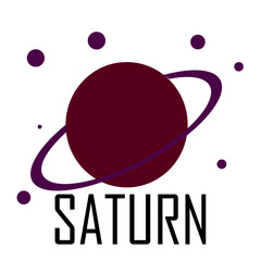 Ilustración del planeta Saturno en vector plano © Expres