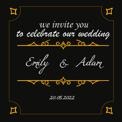 Invitación formal para boda