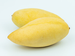 Two Ripe Mango isolated on white background.