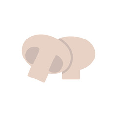 Champignon icon. Vector isolated flat color icon. Modern glyph sticker design. Illustrations of mushrooms. Food ingredients.