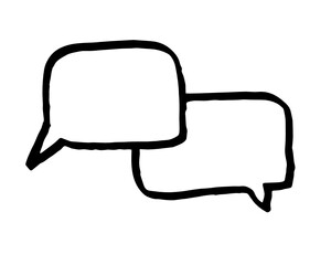 hand drawn double speech bubbles