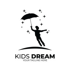 Little kids reaching star logo