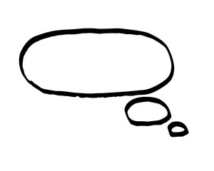 black and white speech bubble