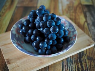 신선한 유기농 과일 포도, 음식 
