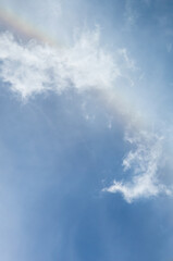 Fototapeta premium Image of the halo phenomenon that appeared in the blue sky.
