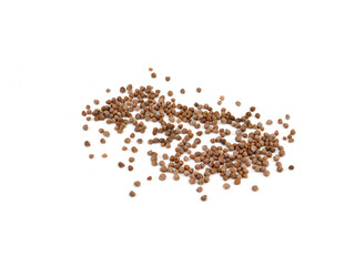 Fototapeta premium A pile of Perilla seed isolated on a white background. Healthy food. .