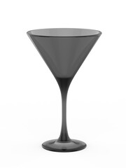 Blank martini glass  for branding. 3d render illustration.