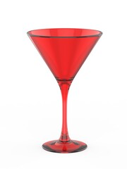 Blank martini glass  for branding. 3d render illustration.