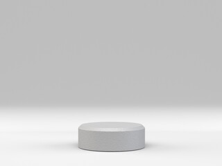 Geometric Shape Podium For Product Presentation. 3d render illustration.