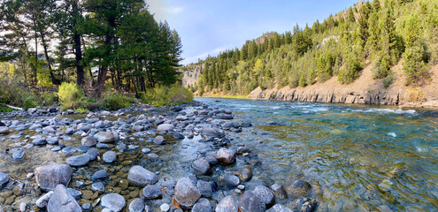 Peaceful Gallatin River in Montana