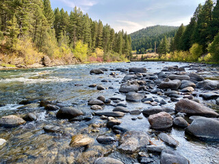 Peaceful Gallatin River in Montana