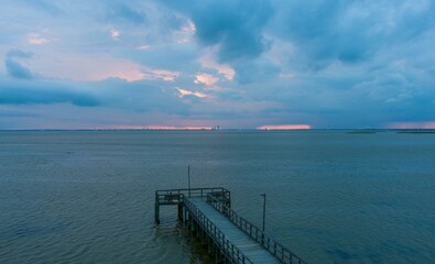 Mobile Bay at sunset 