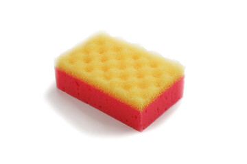 foam sponge for washing dishes.red and yellow