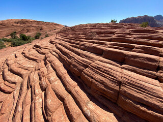 Utah Red Lava Rock Formations in the Desert