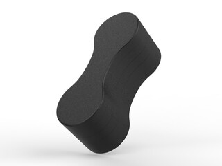 Blank Swimming Pull Buoy Template For Branding, 3d render illustration.