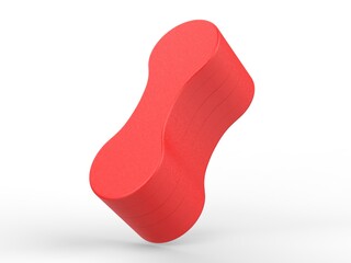 Blank Swimming Pull Buoy Template For Branding, 3d render illustration.