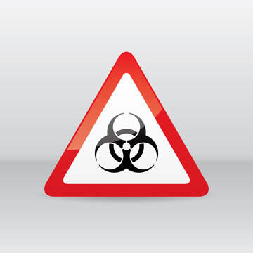 Vector Glossy Biohazard Warning Sign