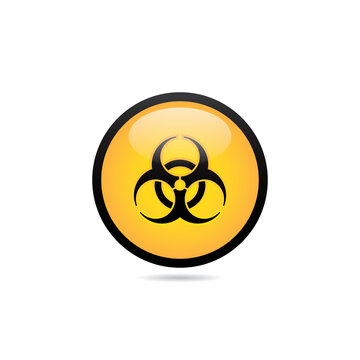 Vector Round Danger Biohazard Icon