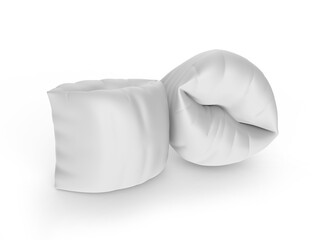 Blank inflatable swim arm bands, 3d render illustration.
