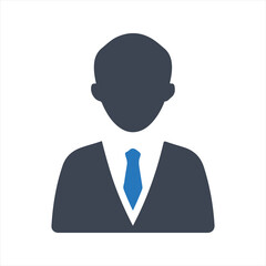 Businessman icon. Vector and glyph