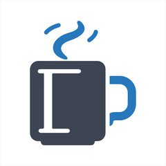 Tea break icon. Vector and glyph