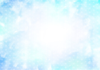 夏の和風 和柄 背景 フレーム