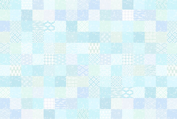 夏の和風 和柄 背景 フレーム