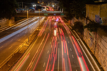 Viaduto Cidade de Osaka a noite no bairro Japão Liberdade, São Paulo