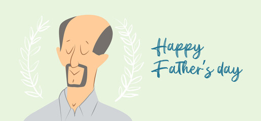 Father's Day. Holiday logo design. Use it for greeting card, banner, post creation. Vector illustration.