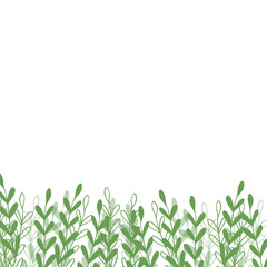 Floral web banner with drawn color exotic leaves. Nature concept design. Modern floral compositions with summer branches. Vector illustration on the theme of ecology, natura, environment. Copy space