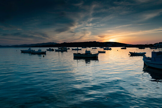 A placid Aliki Bay, island of Paros