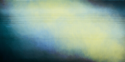 Abstract watercolor paint background by teal color blue and yellow with painted texture for background, banner texture wall for grunge background.