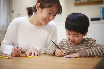 Fototapeta premium 工作する親子