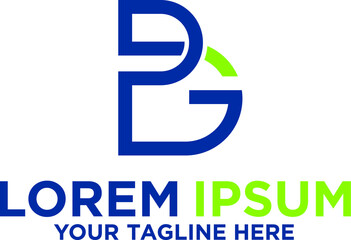 Obraz premium Initial B & G letter logo design