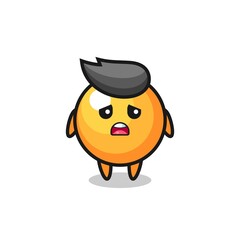 disappointed expression of the ping pong ball cartoon